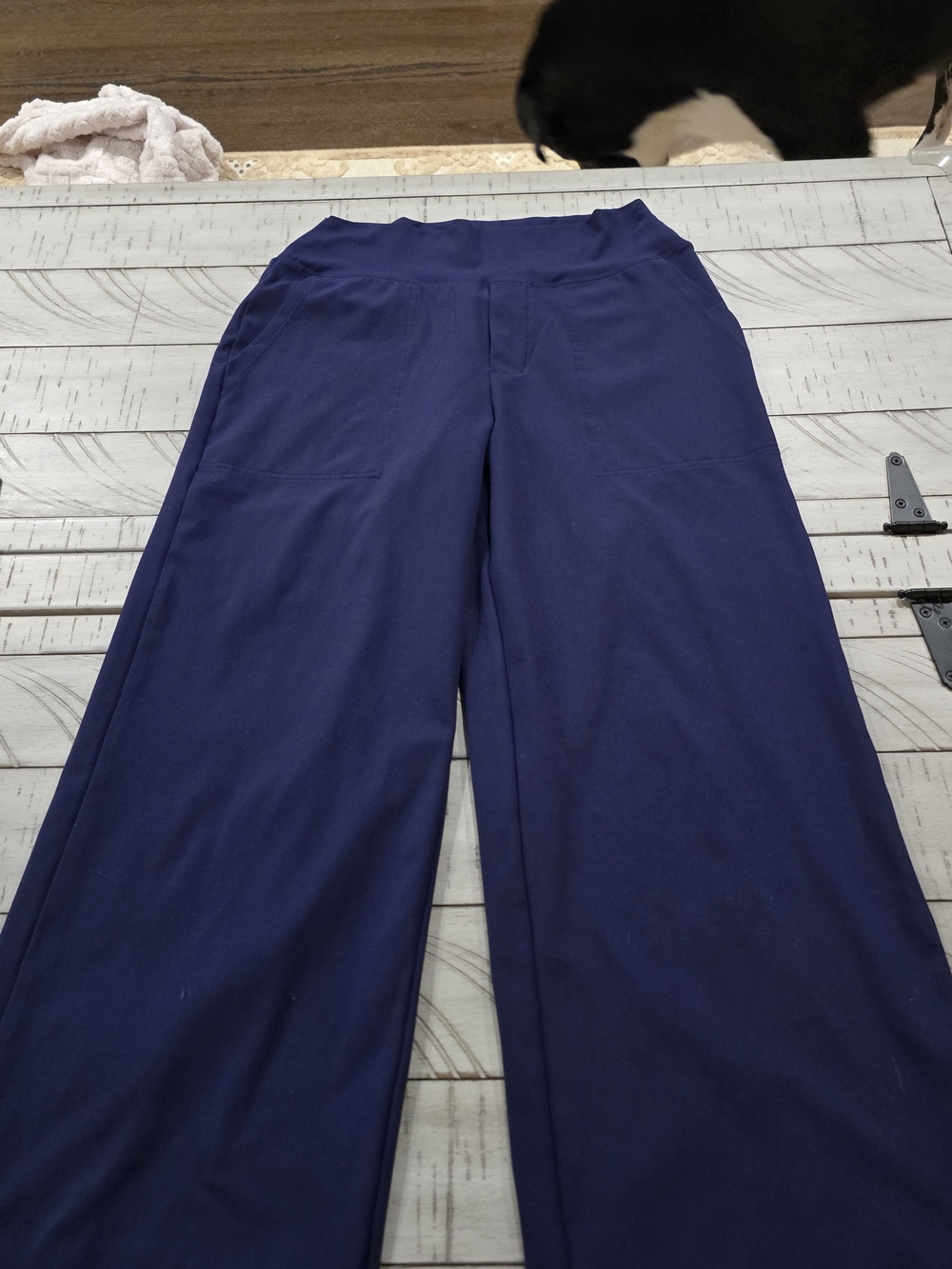 Amazon Women's Wide Leg Pull-On Pants in Navy